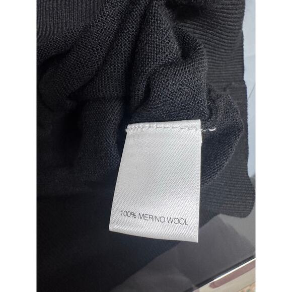 Murano Men’s Black 100% Merino Wool Sweater Size Large New With Tags - Picture 3 of 6